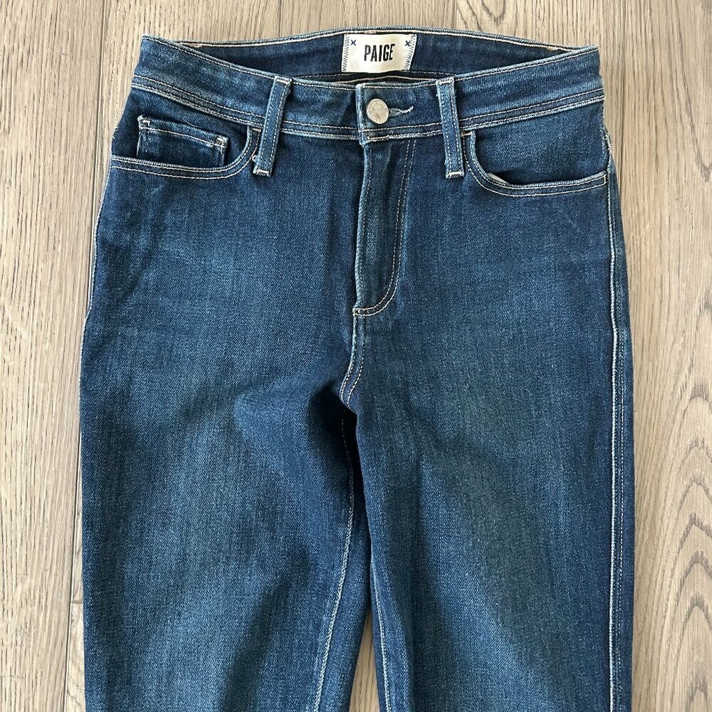 Paige Hoxton Slim Jeans Women’s 25 USA Made Amber Wash Ankle Hem